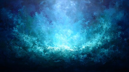 Fototapeta premium Abstract depiction of swirling water with vibrant blue and turquoise hues.