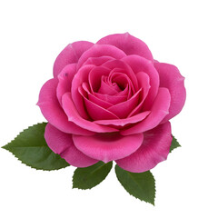 Pink Rose Blossom Close-Up isolated on transparent background