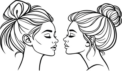 Glamour fashion model with beautiful black hair and a smiling face in a profile shot