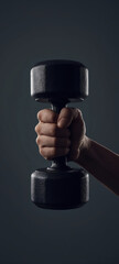 Hand Holding Dumbbell Close-Up