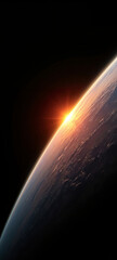 Planet Sunrise from Space