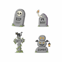 Spooky Halloween Tombstone Decoration for Haunted Graveyard Scenes