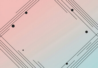 Abstract design featuring lines and circles in pastel colors on a minimalist background for modern art enthusiasts Generative AI