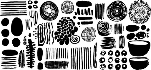 Obraz premium Abstract geometric art with intersecting arcs, spirals, and grids for creative design
