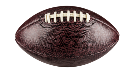 Brown Leather American Football Ball Isolated on White Background