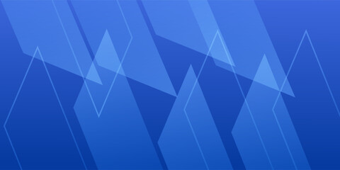 Blue Abstract Geometric Background with Transparent Overlapping Shapes