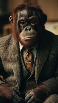 Monkey Businessman