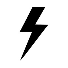PNG Bold black lightning bolt illustration.