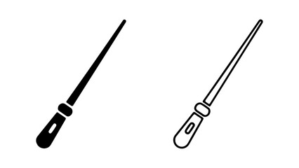 Obraz premium Magic wands with transparent background