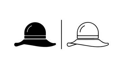 Bowler hat icon with transparent background
