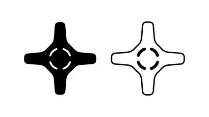 Crosshair symbol with transparent background
