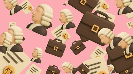 3D advice icon legal background visualized as elegant motion texture for corporate intros, law tutorials, brand explainers, firm presentations, and business media content