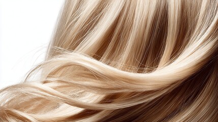 Blonde Hair Closeup with Soft Lighting and Natural Shine for Haircare and Beauty Marketing
