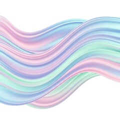 Abstract Pastel Wavy Lines on White Background.