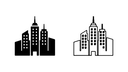Fototapeta premium City skyline outline with transparent background