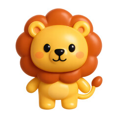 Naklejka premium PNG Cute cartoon lion illustration.