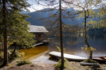 Idyllic lake Oedensee in Bad Mitterndorf, Styria, Austria