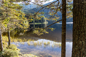 Idyllic lake Oedensee in Bad Mitterndorf, Styria, Austria