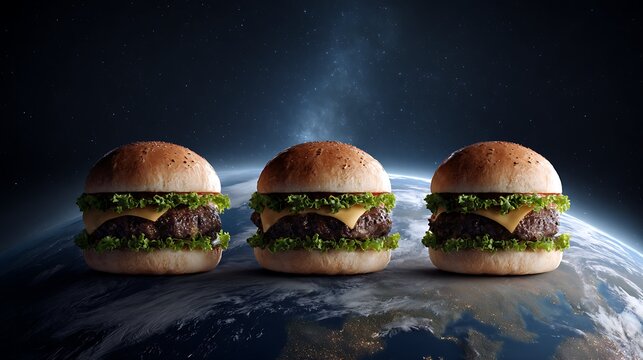 burger and earth
