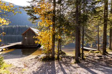 Idyllic lake Oedensee in Bad Mitterndorf, Styria, Austria