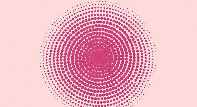 Abstract Pink Halftone Pattern - Concentric Circles for Modern Design. - Powered by Adobe