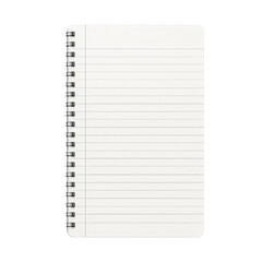 PNG Spiral notebook with lined pages.