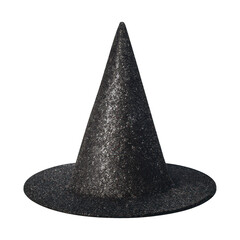 Fototapeta premium PNG Sparkling black witch hat.
