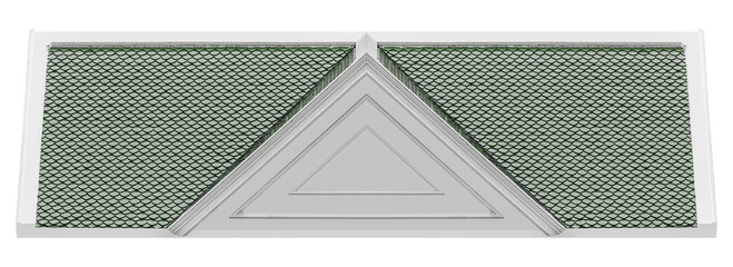 Mockup temple roof green tile pattern © Ratchapon