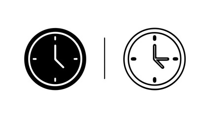 Clocks showing different times with transparent background