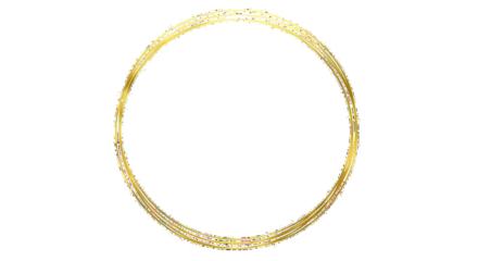 A detailed close up of a delicate gold chain necklace with a subtle shimmer isolated on transparent background