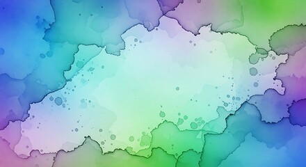 Obraz premium Abstract Watercolor Frame with Vibrant Colors and Soft Textures.