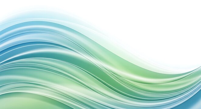 Abstract Wave Design with Blue and Green Gradient.