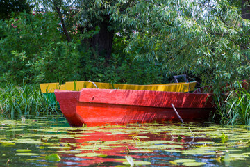 old boat on the river