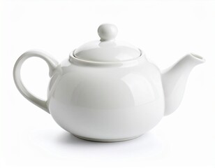 A close up Green tea in white background, hot tea with a view and very aesthetic. Vibrant green tea leaves, showcasing their freshness and potential for a organic products, healthy beverages, or agric