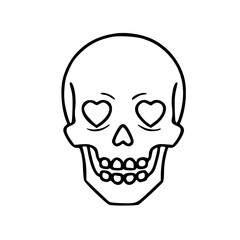 Skull Heart Eyes