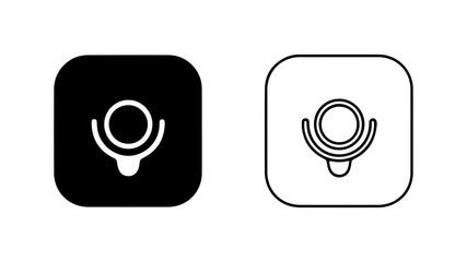 Engine warning light icon with transparent background