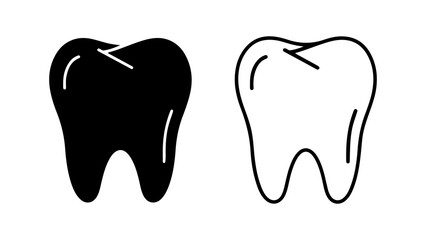 Tooth icon with transparent background