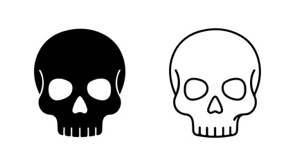 Skull icons with transparent background