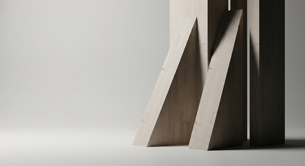 Fototapeta premium Beige Pillars of Support (Abstract Composition)