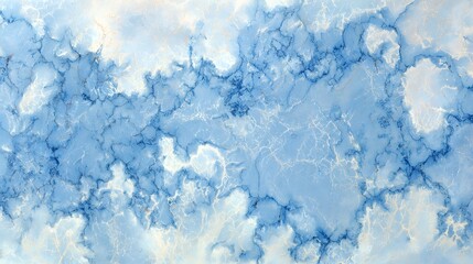 Obraz premium Delicate blue and white swirling pattern resembles abstract natural stone texture.
