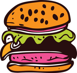 hamburger vector illustration