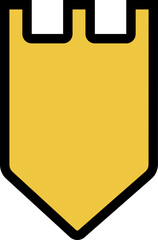 Shield with Baroque-inspired decorative flourishes, showcasing rich ornamental detailing.