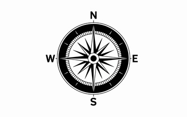 compass on white background