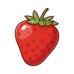Pixel Art Strawberry: Vibrant Red Fruit Illustration isolated on transparent background