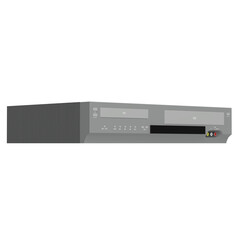 3D rendering illustration of a DVD-VCR recorder