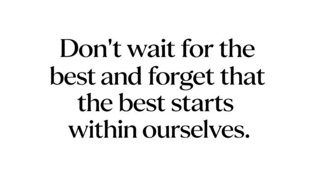 Inspiring quotes for life and personal development message. typography design with motivational saying about self improvement and belief starting from within ourselves - Powered by Adobe