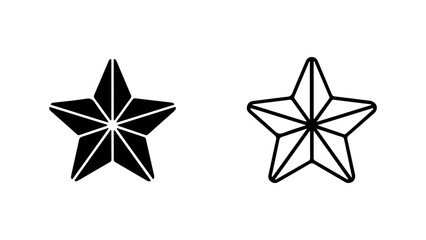 Obraz premium Five pointed stars with transparent background