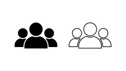 Group of people icon with transparent background