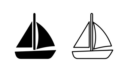 Sailboat icons with transparent background