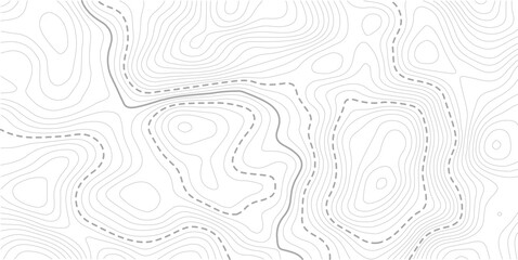 Abstract topo contour map on white background, Topographic map Topographic contour lines map seamless pattern.Modern design with White background with topographic wavy pattern design.